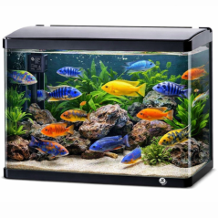JK ANIMALS A600 akvárium čierne 60×33×45 cm, 81 l