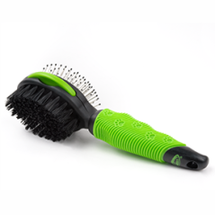 JK Oválna kefa 3v1, obojstranná s hrebeňom malá 20x6 cm