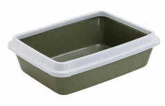 Ferplast DODO WC + rámček, toaleta pre mačky, khaki 42,5 x 31 x 13 cm