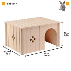 FERPLAST SIN 4647 domček králik 37 x 27,7 x 20 cm
