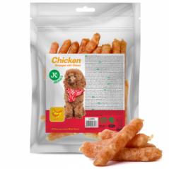 JK Meat Snack Chicken Meat Sausages with Cheese, kuracie klobásky so syrom, mäsová maškrta, 500 g