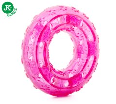 JK TPR - kruh ružový, odolná (gumová) hračka z termoplastickej gumy