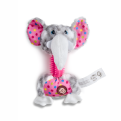 Plyšový slon s TPR krkom, plyšová pískacia hračka