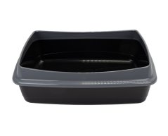 Ferplast NIP PLUS 20 toaleta pre mačky, čierná 55 x 39,5 x 18,5 cm