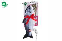 Interaktívna ryba, 29 cm, plyšová mrskajúca sa hračka pre mačky