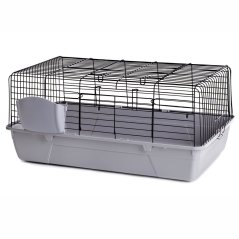 JK ANIMALS klietka pre králiky Black 85, 48×85×38 cm siva