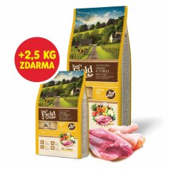 Sam's Field Gluten Free Goose & Turkey Adult Large, superprémiové granule, 13+2,5 kg (Sams Field bez lepku)