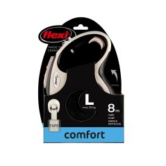 flexi New Comfort pásik, veľkosť L 8m/50 kg, čierna