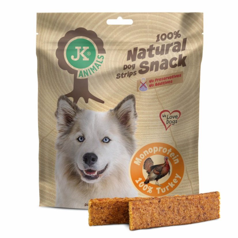 JK ANIMALS 100% Natural Snack, Monoprotein Turkey, 100% MORČACIE, 500 g