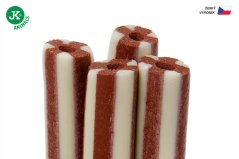 JK ANIMALS Tubitos s uherákovou príchuťou, polovlhká maškrta pre psov, 15 ks, 620 g.