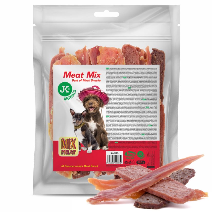 JK ANIMALS Meat Snack Mix BEST OF, Mäsová pochúťka 500 g