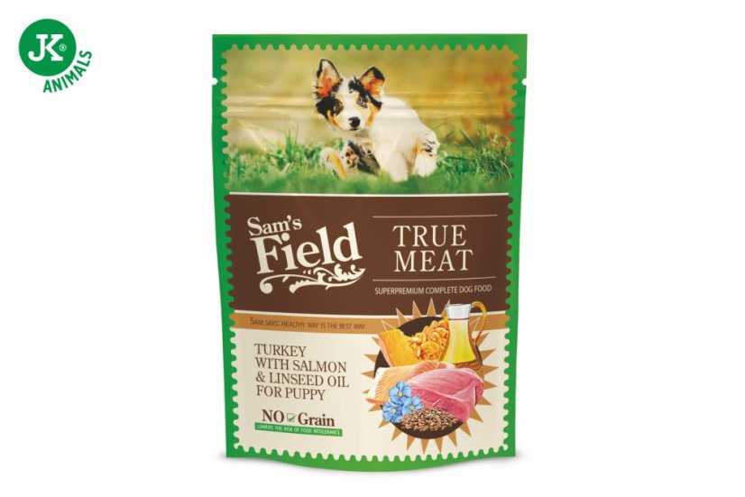 12× 260 g, Sam's Field True Meat Mix, (superprémiové kapsičky pre psy)