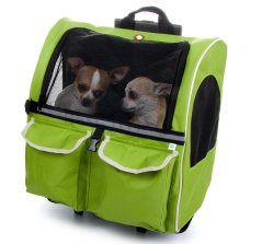 JK ANIMALS Batoh TRAVEL zelený 44×34×46/106 cm