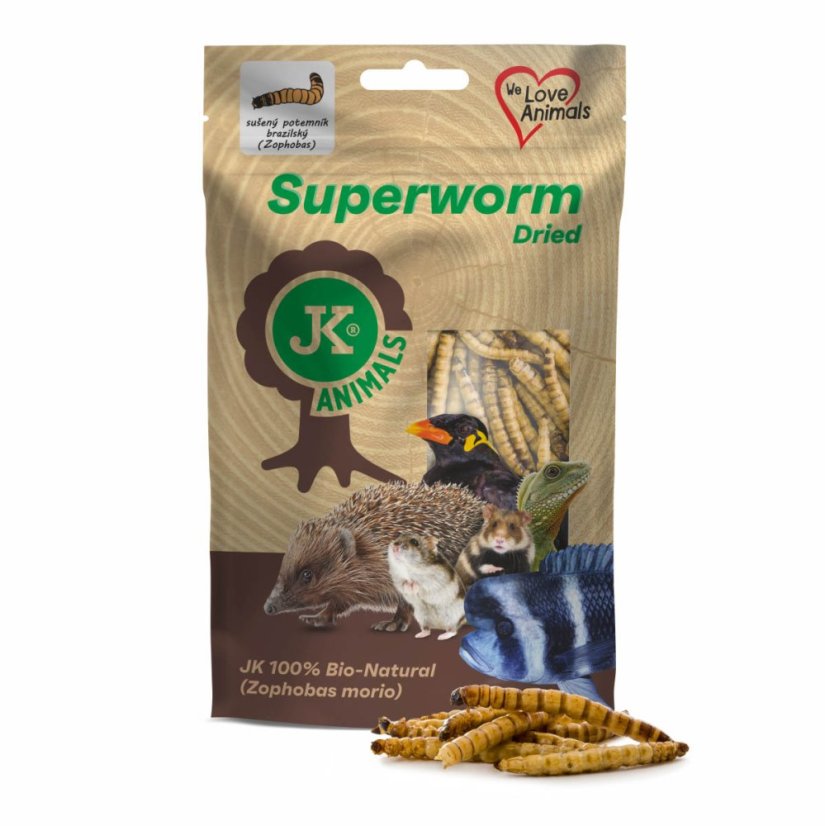 JK ANIMALS, sušený potemník brazilský, 80 g