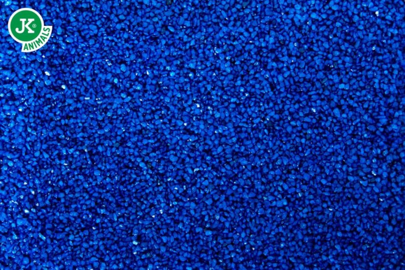 JK ANIMALS Farebný dekoračný štrk modrý, do akvária a terária, 0,5 kg