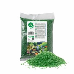 JK ANIMALS Farebný dekoračný štrk zelený, do akvária a terária, 0,5 kg