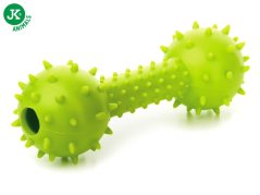 JK ANIMALS, Činka s pichliačmi zelená, hračka s rolničkou vo vnútri, TPR termoplastická guma, veľkosť 14 cm