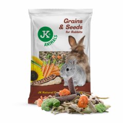 Zrniny a semienka, 1 kg, kompletné krmivo pre králiky