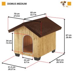 Ferplast DOMUS MEDIUM drevená búda pre psa 70 x 82 x 67 cm