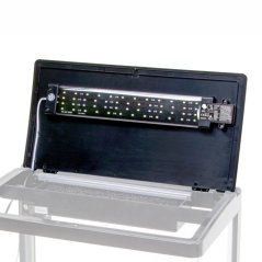JK ANIMALS, náhradný kryt s LED osvetlením, černý, pre akvarijní komplet JK-A510, 49×26 cm