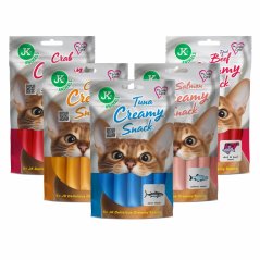JK ANIMALS krém pre mačky Mix, krémová maškrta 5x15 g x 5 príchuti
