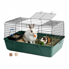 JK ANIMALS klietka pre králiky Black 60, 35×60×32 cm tm.zelená