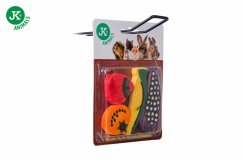JK ANIMALS, Mix hračiek ovocia z dreva, 2–6 cm, hračka pre hlodavce