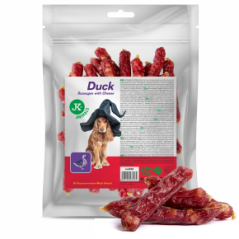 JK Meat Snack Duck Meat Sausages With Cheese, kačacie klobásky so syrom, mäsová maškrta 500 g