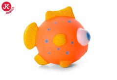 JK ANIMALS Vinylová rybka, pískacia hračka pre psov, 10 cm
