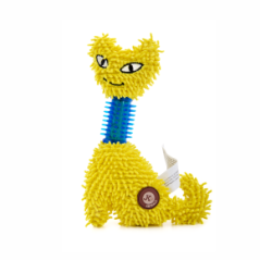 JK Mačka mop s TPR krkom, 23 cm žltá