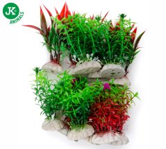 JK ANIMALS MIX small, akvarijné plastové rastliny, balenie12 ks, cca 6 cm