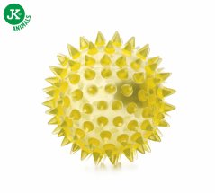 JK ANIMALS, LED TPR loptička s pichliačmi žltá 5,5 cm