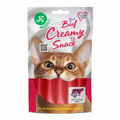 JK ANIMALS kačacia a hovädzia krémová maškrta 5x15 g