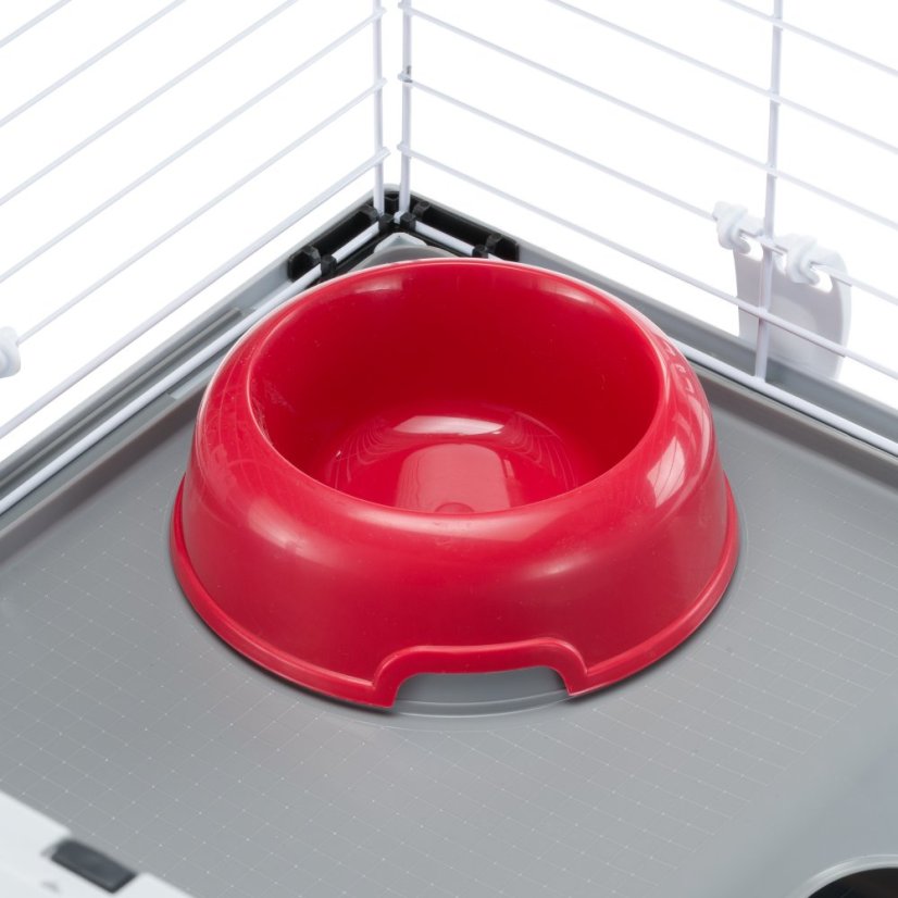 Ferplast Casita 100 šedo/červená 96 x 57 x 56 cm