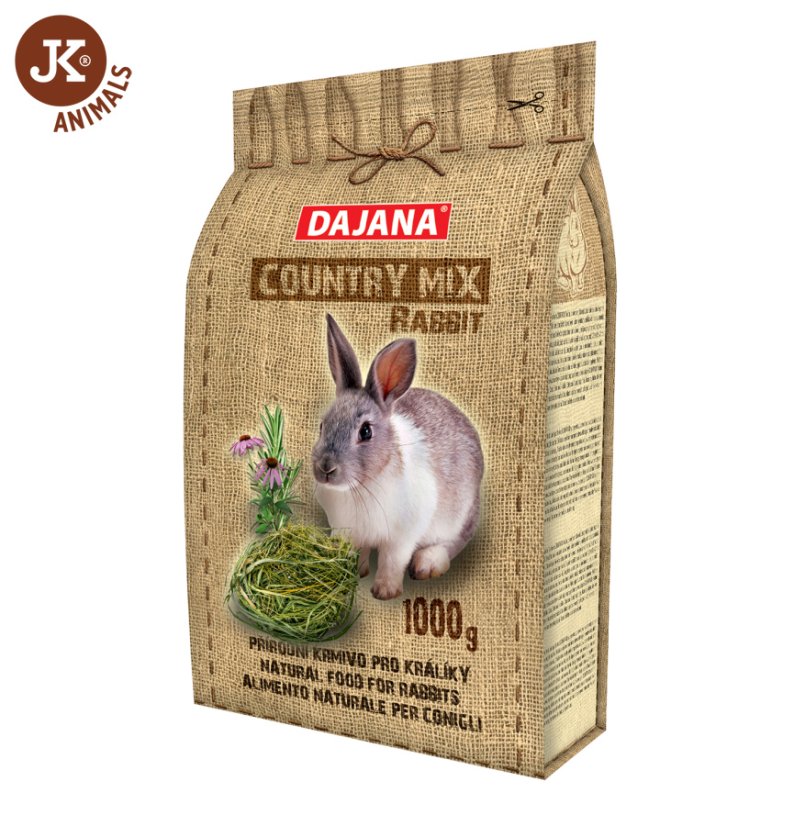 Dajana – COUNTRY MIX, Rabbit 1 000 g, krmivo pre králiky