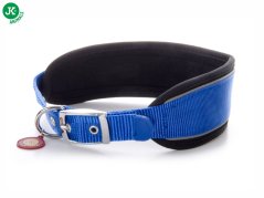 JK ANIMALS Nylonový obojok Comfort s mäkkou výstuhou L, 6,4×47–56 cm, modrý