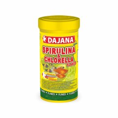 Dajana Spirulina & Chlorella Flakes, vločky – krmivo, 100 ml