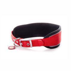 JK ANIMALS Nylonový obojok Comfort s mäkkou výstuhou L, 6,4×47–56 cm, červený