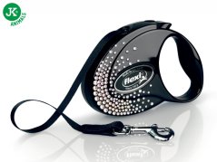 flexi Glam Splash Crystal Tape (pásik), veľkosť S, čierna