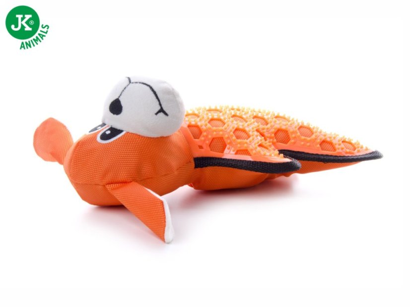 JK ANIMALS, Pes nylonová pískacia hračka s TPR prvkami, veľkosť 29 cm