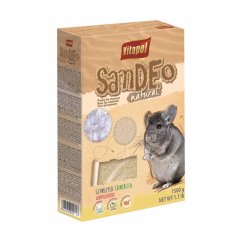 Vitapol piesok Sandeo, 1,5 kg, kúpací piesok pre činčily