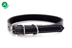 Kožený obojok JK Classic pre psov, 1,4×40 cm, čierny