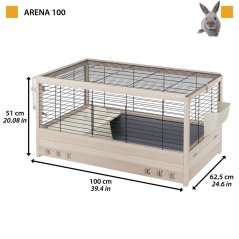 FERPLAST ARENA 100 BLACK klietka pre králiky 100 x 62,5 x 51 cm