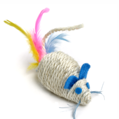 JK ANIMALS, myš s farebnými pierkami, 10 cm