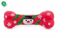 JK ANIMALS Vinylová kosť X-MASS, 18 cm, vinylová (gumová) hračka