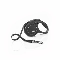 Flexi Classic (pásik),veľkosť XS 3m/12kg, čierna