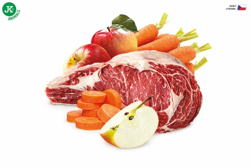 Sam's Field Crunchy Cracker Beef with Apples & Carrot, chrumkavá hovädzie maškrta s jablkami a mrkvou, 200 g (Sams Field maškrta pre psov)