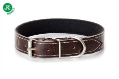 Kožený obojok JK Classic pre psov, 3×65 cm, hnedý