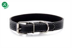 Kožený obojok JK Classic pre psov, 2,5×55 cm, čierny