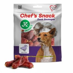 JK ANIMALS Chef's Meat Snack, sušené kačacie klobásy 200 g